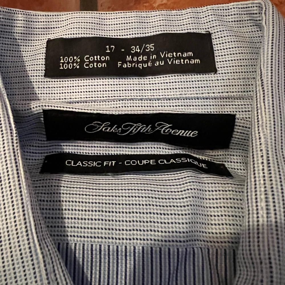 Saks Fifth Avenue Black Label striped shirt